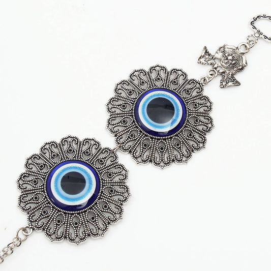 Silver Nazar Amulet Evil Eye Wall Hanging