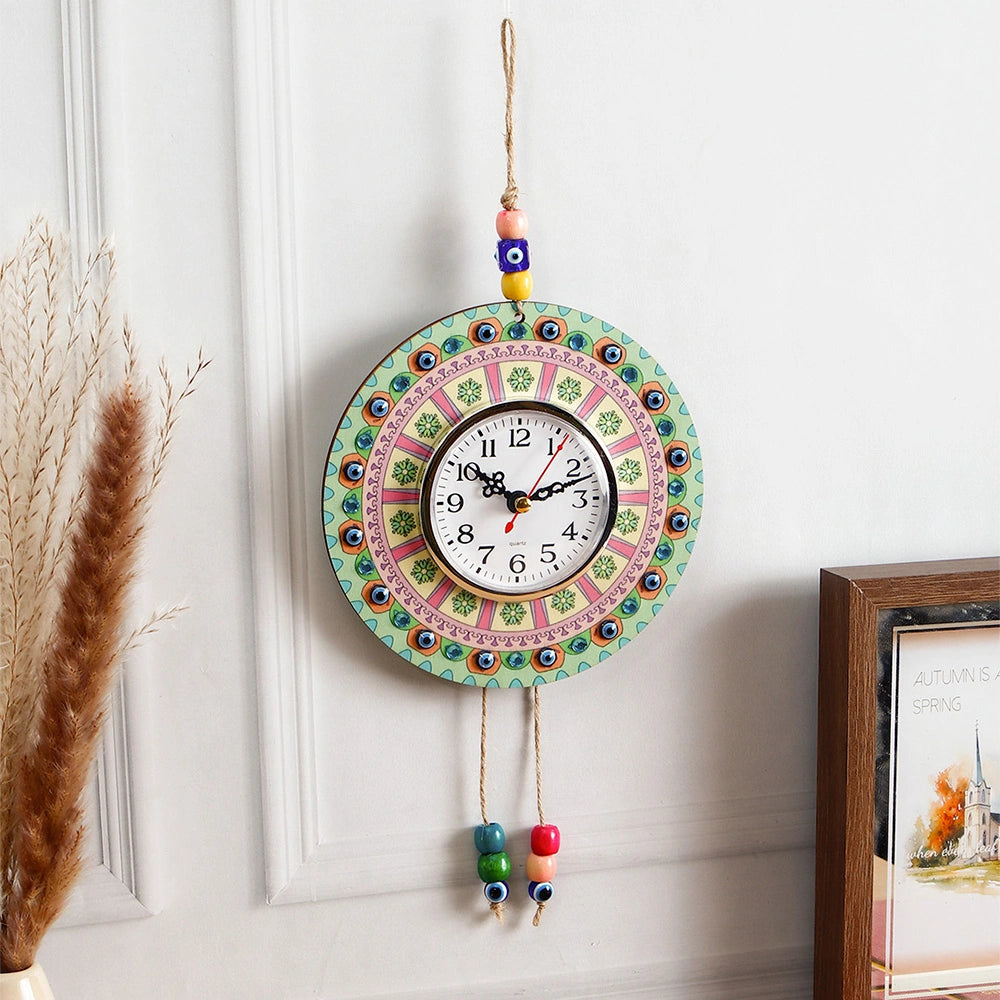 Mosaic Mandala Wall Hanging Clock