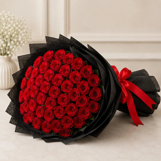 50 Red Roses Grand Crimson Bouquet