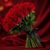 50 Red Roses Grand Hand-Tied Bouquet - Ultimate Valentine's Day & Anniversary Gift