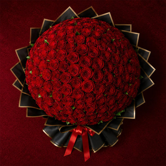 250 Red Roses in Premium Paper Grand Bouquet - Ultimate Anniversary Gift