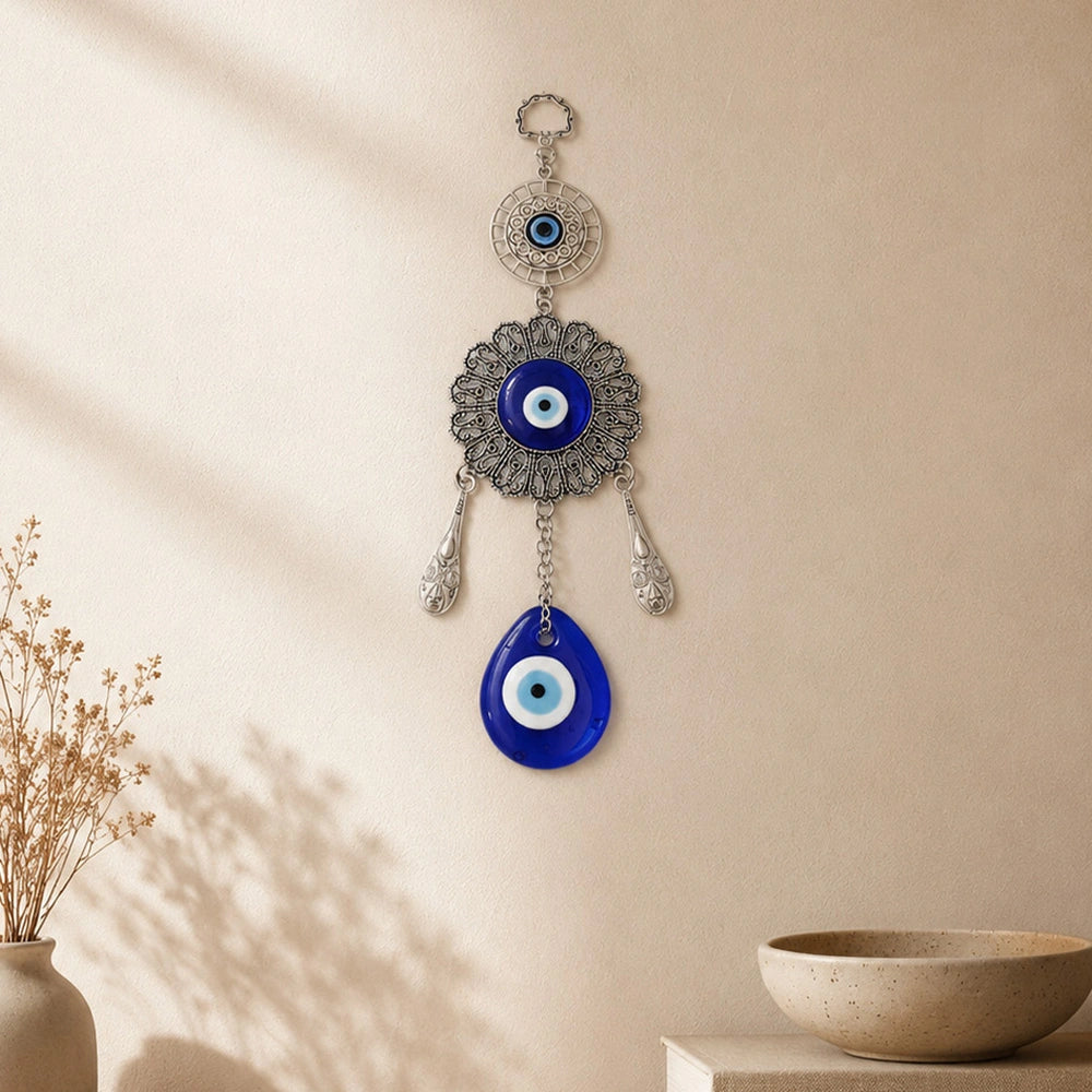 Boho Charm Double Evil Eye Wall Hanging