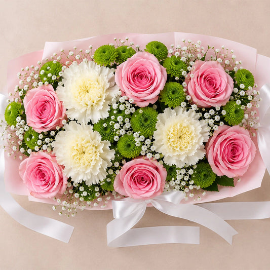 Blushing Beauty Floral Box - Anniversary & Birthday Gift