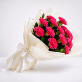 10 Pink Carnations Garden Bouquet