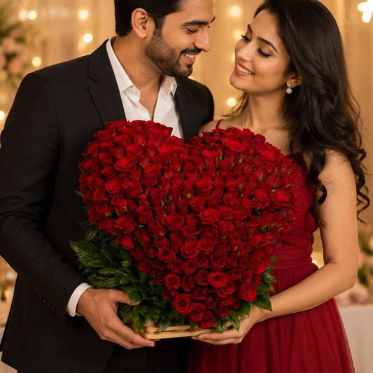 250 Red Roses Heart-Shaped Arrangement - Ultimate Valentine's Day & Anniversary Gift