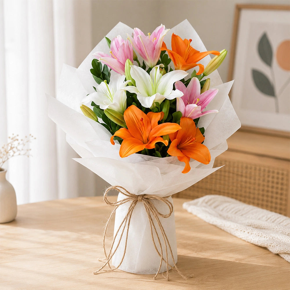 Vibrant Asiatic Lily Bouquet