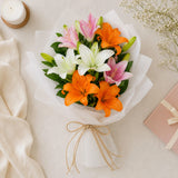 Vibrant Asiatic Lily Bouquet