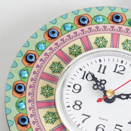 Mosaic Mandala Wall Hanging Clock