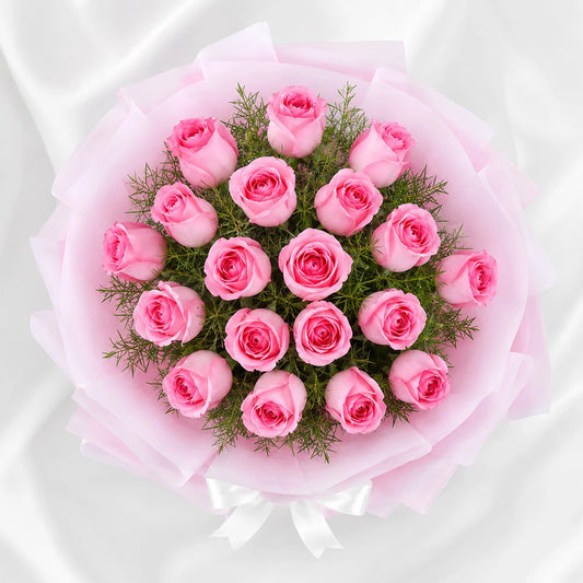 Send Pink Rose Bouquet Online - Same Day Delivery | Archies