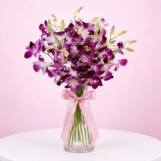 Purple Orchid Bouquet Online - Same Day Delivery | Archies