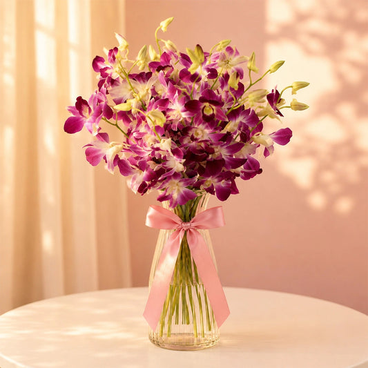 Purple Orchid Bouquet Online - Same Day Delivery | Archies