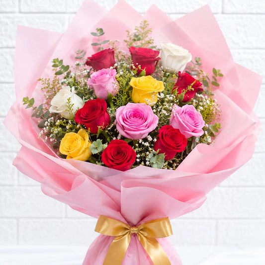 Mix Roses Arrangement - Elegant Flower Bouquet Gift | Archies