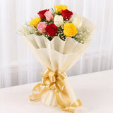 Buy Mixed Rainbow Roses Bouquet Online - Same Day Delivery | Archies