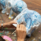 Indigo Tatto Elephant Statue | By Elephant Parade