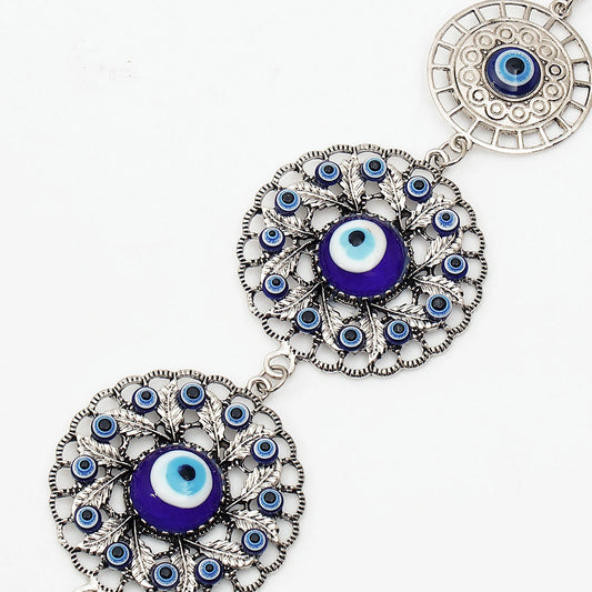 Glass Amulet Triple Evil Eye Wall Hanging