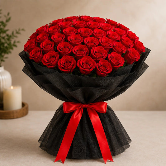 50 Red Roses Grand Crimson Bouquet