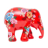 Peony Lover Elephant Statue | By Elephant Parade