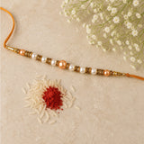 Ethnic Pearl Bhaiya Bhabhi Rakhi with Pistachios | Rakhi Gift Set