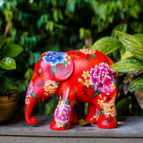 Peony Lover Elephant Statue | By Elephant Parade