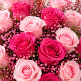 17 Pink Roses Dual-Tone Arrangement
