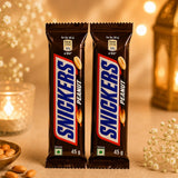 Rudraksha Rakhi with Snickers Chocolate Bars | Spiritual Rakhi Gift Set