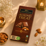 Rudraksha Rakhi with Cadbury Temptations Almond Chocolates | Divine Rakhi Combo