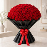 50 Red Roses Grand Crimson Bouquet - Luxurious Anniversary & Valentine's Day Gift