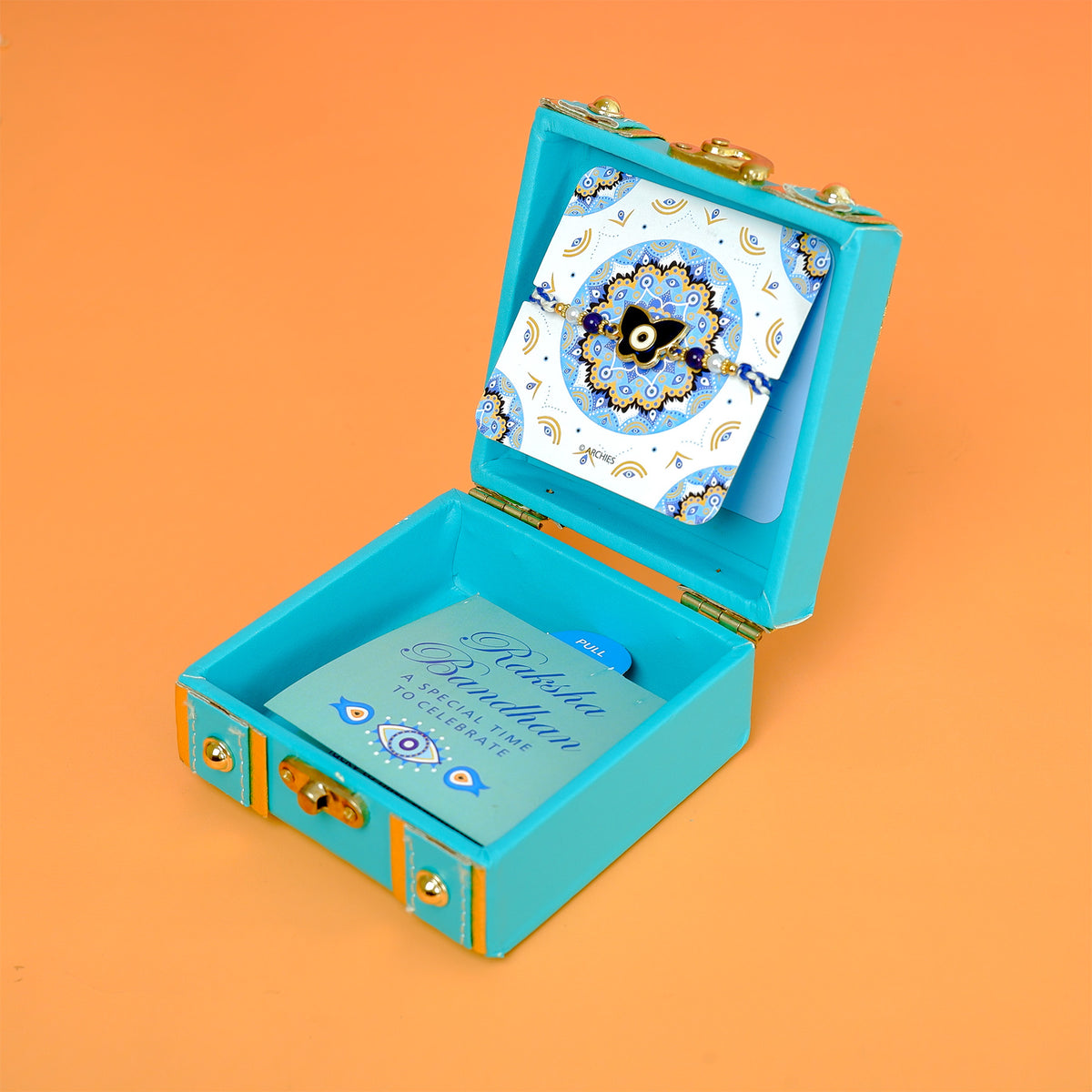 Sacred Evil Eye Rakhi in Trunk Box