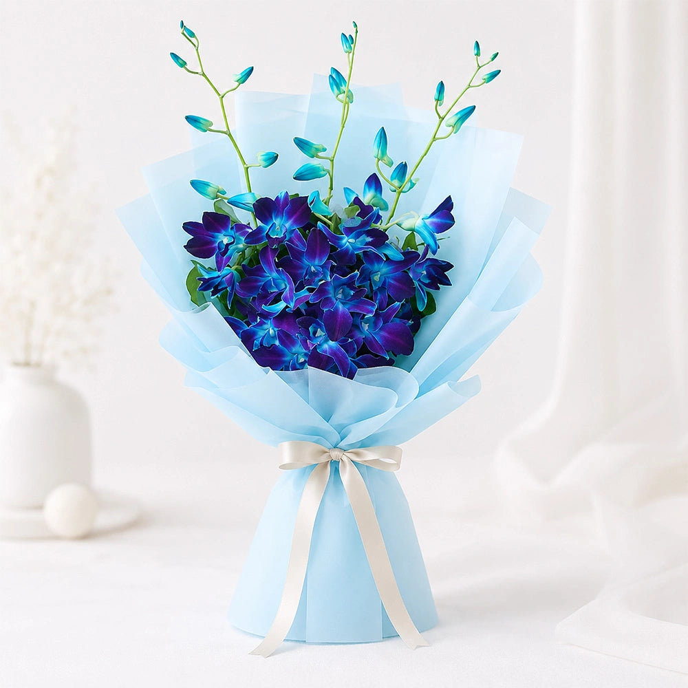 3 Blue Orchid Exotic Bouquet