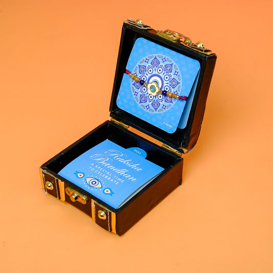 Divine Evil Eye Rakhi in Trunk Box