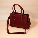 Cherry Red Dual Handle Handbag