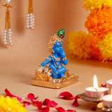 Mini Idol Makhan Chor Krishna Idol with Ethnic Handcrafted Bag