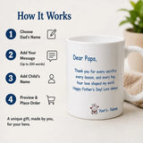 Custom Name & Message Printed Ceramic Coffee Mug for Dad