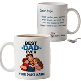 Custom Name & Message Printed Ceramic Coffee Mug for Dad