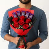 Royal Choco Blossom Roses with Chocolates Bouquet