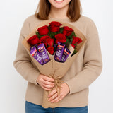 ChocoBloom Bouquet Roses with Chocolates Bouquet