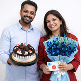 Blueish Love with Cake