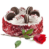 Redvelvet oreo cake with Rose