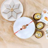 Ganesha Rakhi Kaju Katli & Ferrero Combo