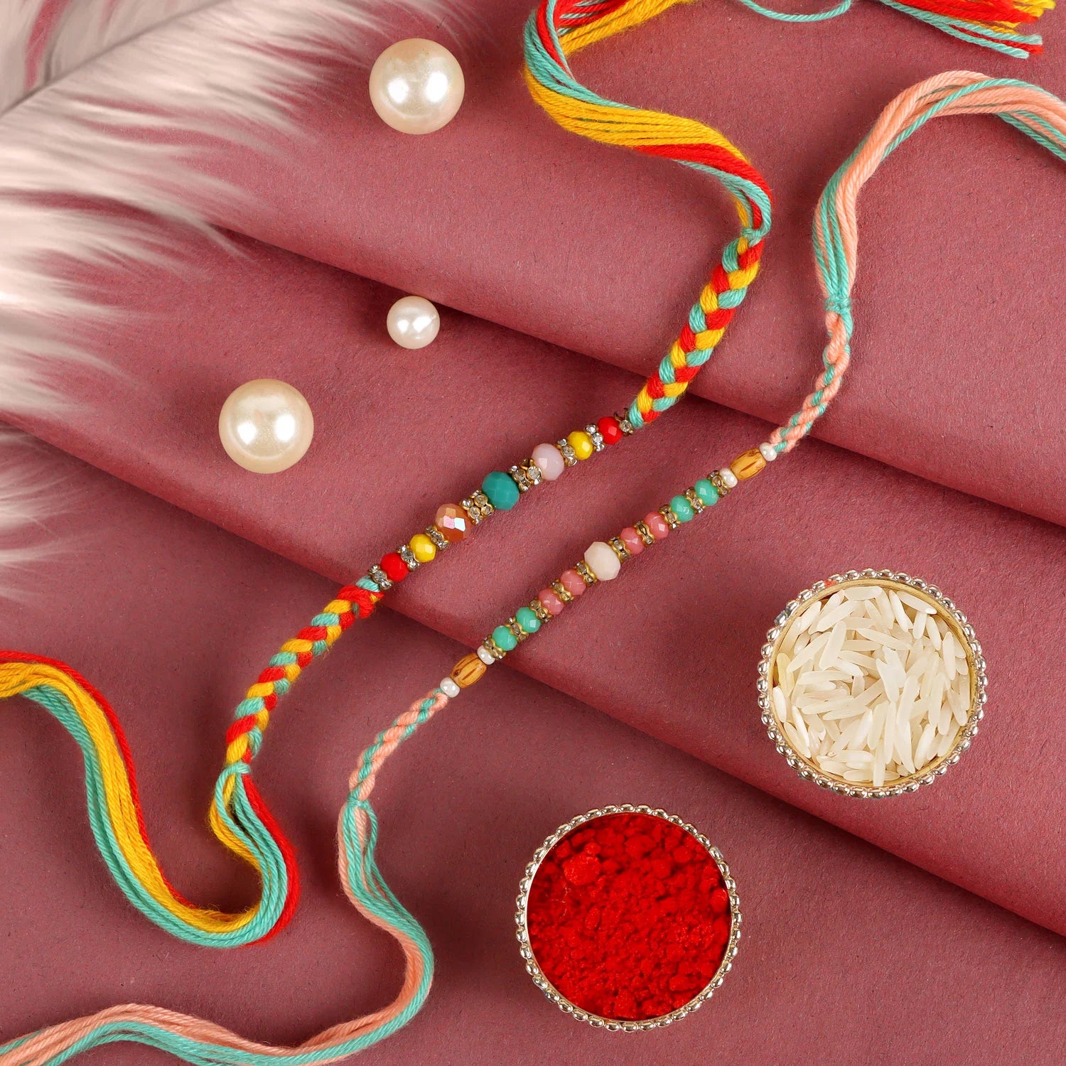 Beads Rakhi Set