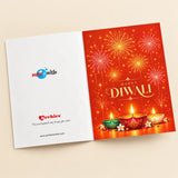 Personalized Diwali Greeting Card with Fireworks & Colourful Diyas