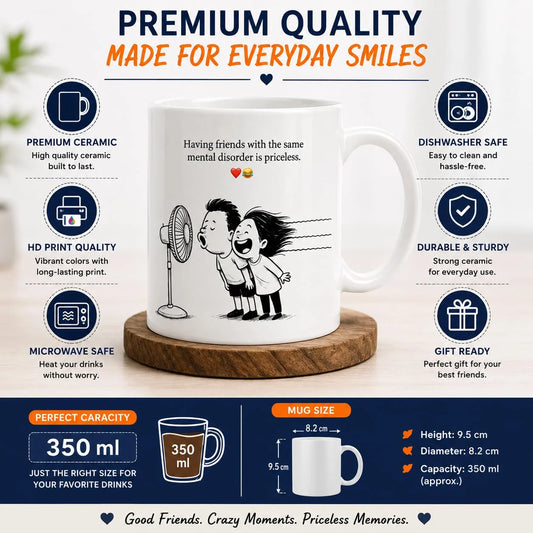 Personalized Friendship Day Coffee Mug with 2 Custom Names