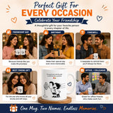 Personalized Friendship Day Coffee Mug with 2 Custom Names