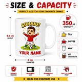 Personalized Football Fan Coffee Mug with Custom Name