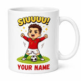 Personalized Football Fan Coffee Mug with Custom Name