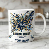 Gujarat Cricket Fan Personalized Mug with Name