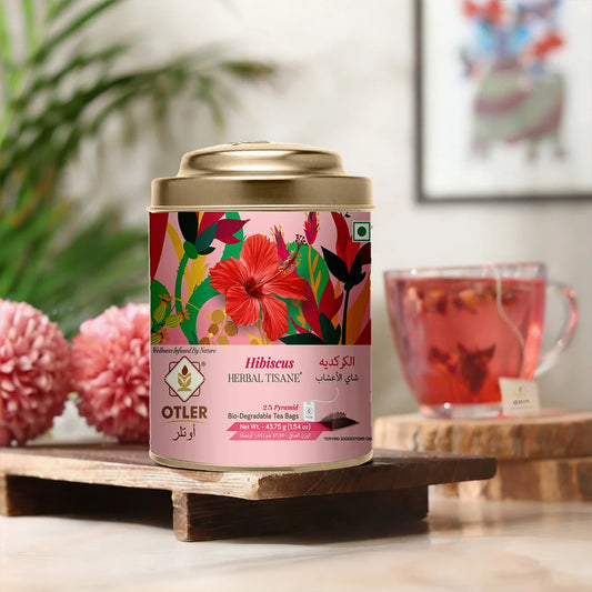 OTLER Hibiscus Herbal Tisane - 25 Tea Bags