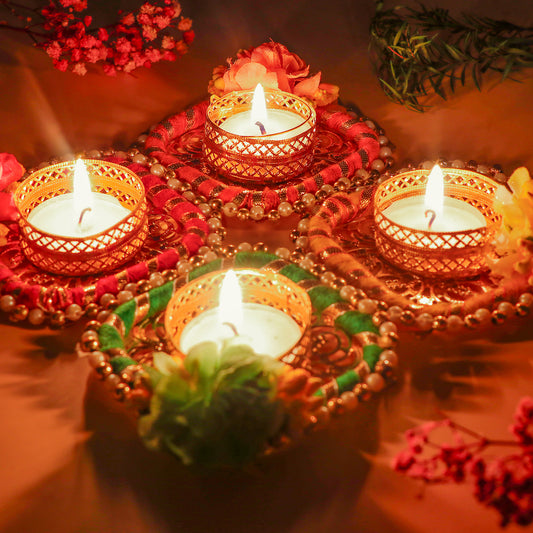 Festive Home Decor Diya Set of 4