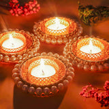 Diwali Pearl Emblished Diya Set of 4