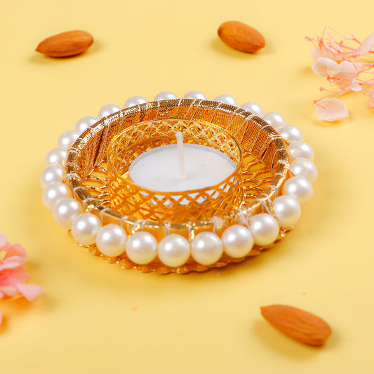 Diwali Pearl Emblished Diya Set of 4